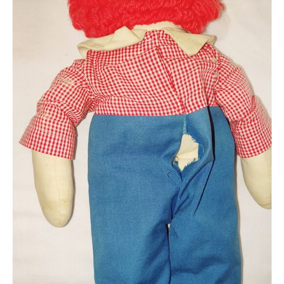 Vintage Handmade Raggedy Ann and Andy Dolls 20 Inches Pre-Owned - Picture 10 of 16